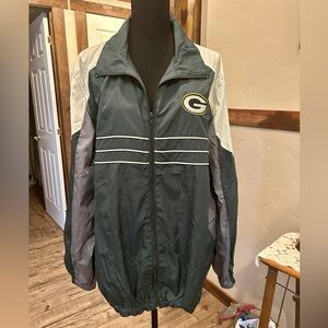 NFL Green and Gray Packers Windbreaker Jacket